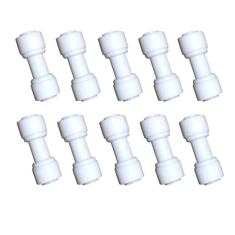 YZMSZ 1/4 inch O.D. Tube Straight Union Quick Connect fittings RO Water Filters set of 10. - Image 1